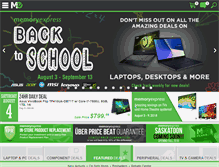 Tablet Screenshot of memoryexpress.com